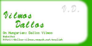 vilmos dallos business card